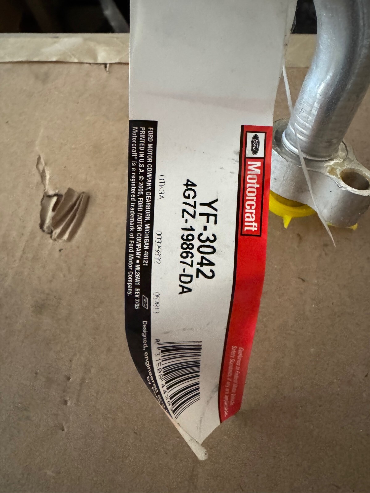 Ford GT GT40 Supercar 05 06 A/C Refrigerant Suction Hose - Ford (YF-3042)