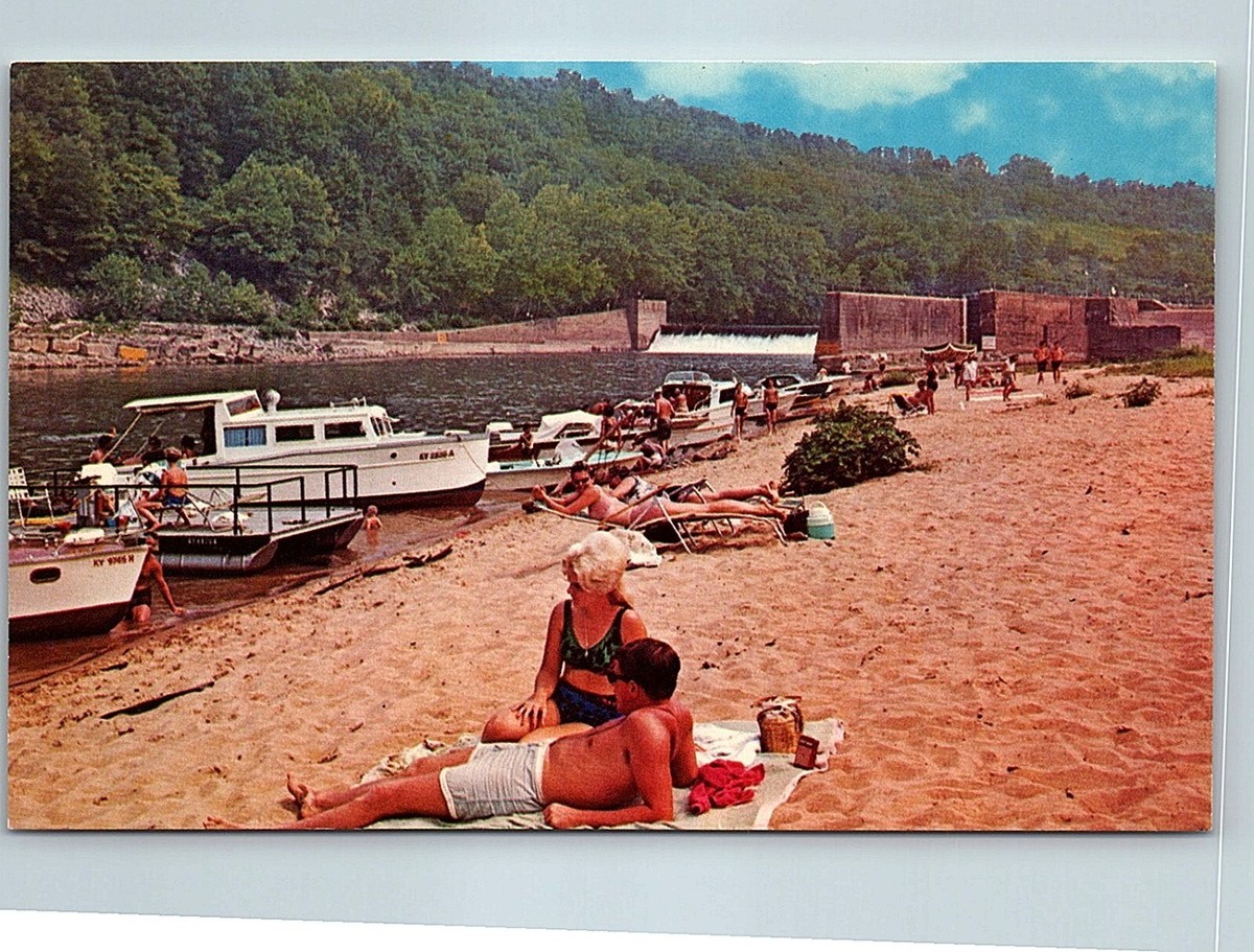 Postcard Kentucky Fort Boonesborough Beach State Park Daniel Boone's  Settlement
