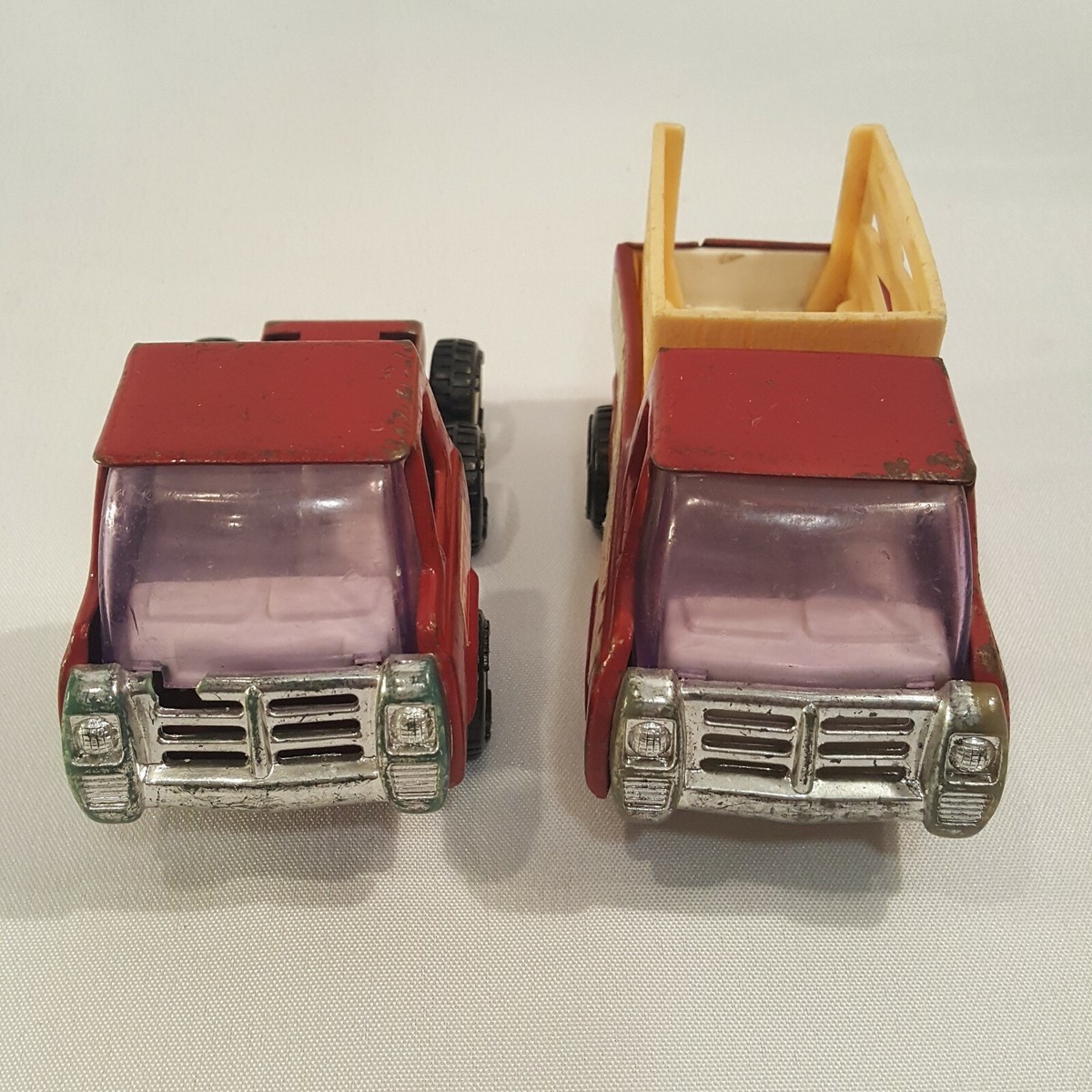 2 Vintage Buddy L Trucks Red Made in Japan Toy 1960s. Lot 2