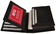 Rfid Mens Slim Front Pocket Wallet Genuine Leather Bifold Id/credit Card Holder