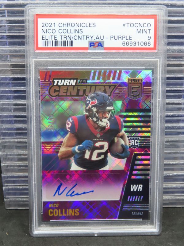 Nico Collins Panini Chronicles Elite Turn of the Century Autographs #TOCNCO Purple