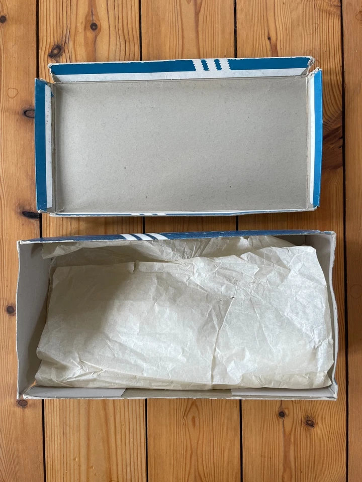 vintage 80s NIB deadstock adidas superstar made in france sz 12 OG original box - Bild 3 von 4