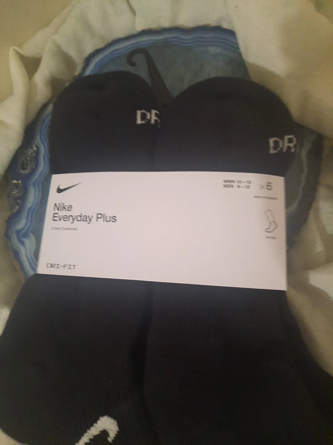 Black Nike Everyday Plus Socks Womens 10-13 Mens 8-12 New