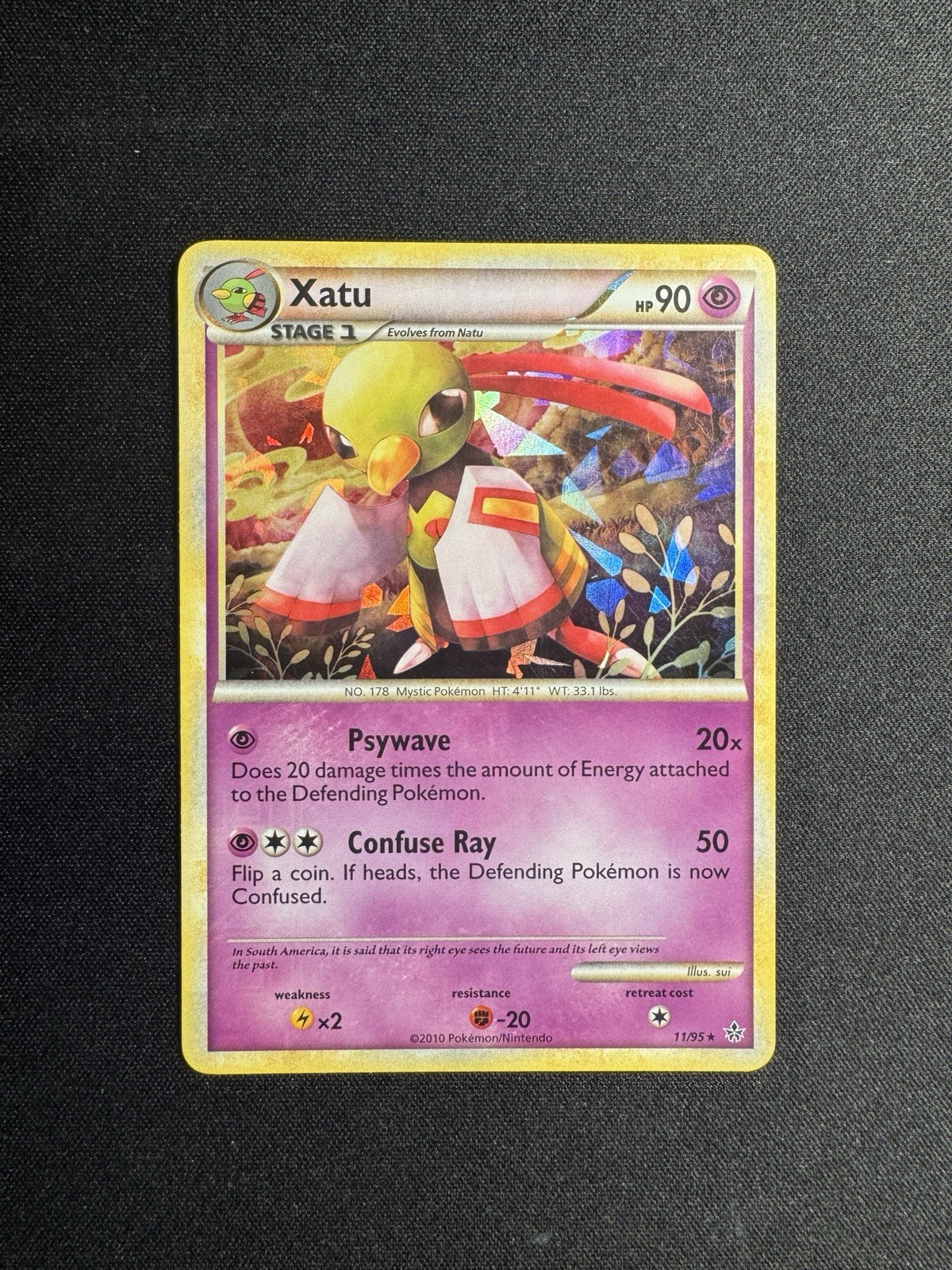 Pokémon TCG Xatu Unleashed 11 Holo Cracked Ice Holo Rare LP