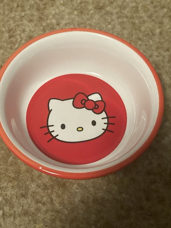 Silver Buffalo Sanrio Hello Kitty Red Bows Ceramic Coupe Dinner Bowl