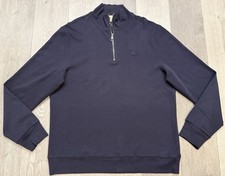 Burberry Brit Men  s Navy Blue 1/4 Zip Pullover Sweater - XXL 2XL
