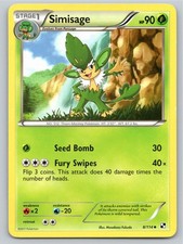 2011 POKEMON BLACK & WHITE SIMISAGE 8/114 UC NM A106197 FREE S&H