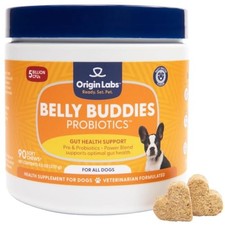 Origin Labs Belly Buddies Probiotics for Dogs - 5 Billion CFUs 7 Strain Blend