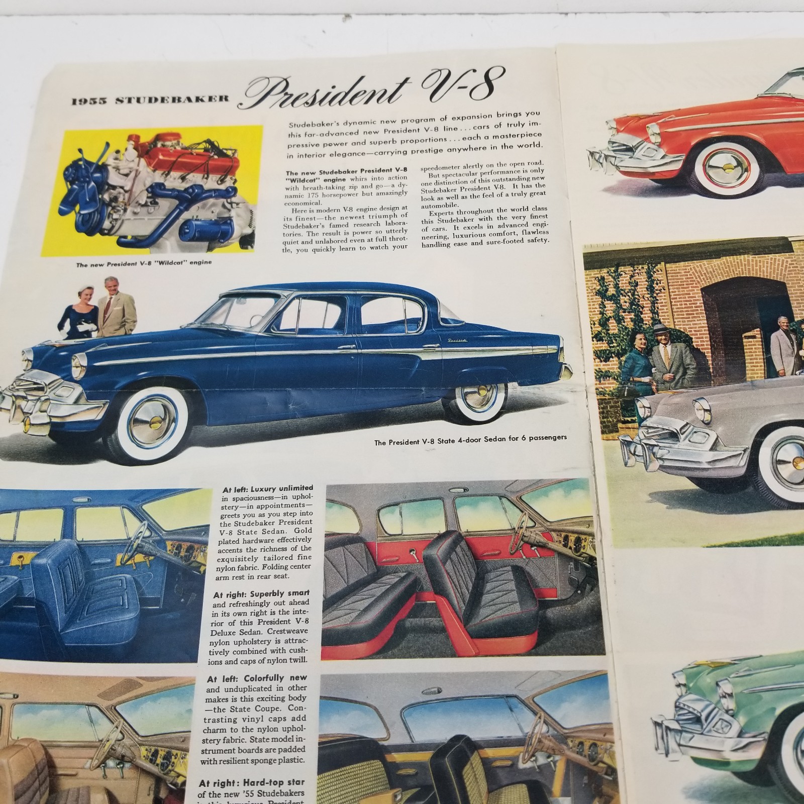 Studebaker Style Leaders 1955 Color Sales Brochure Commander President Champion - Image 2