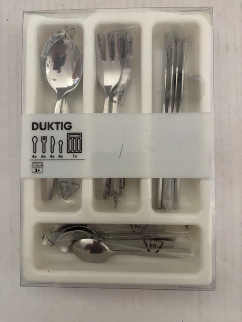Ikea Duktig Silverware Cutlery & Tray -Fisher Price Play Food Tikes New