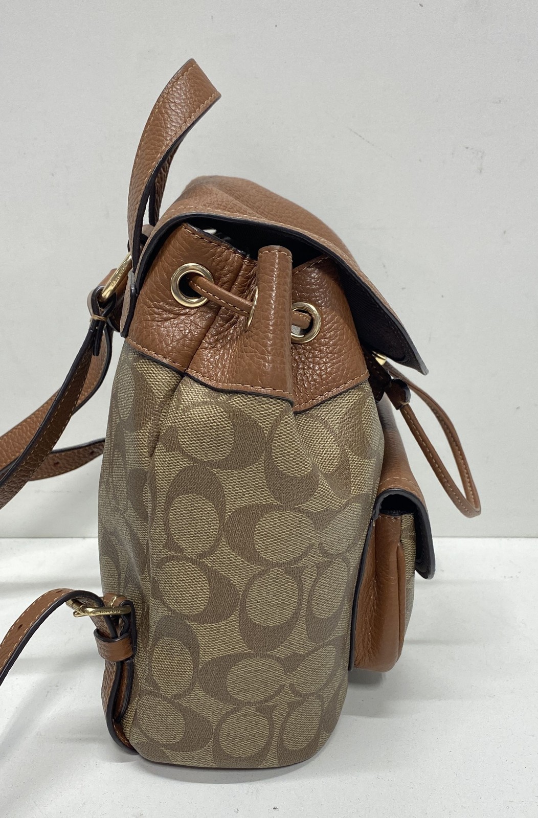Coach Women's Drawstring Brown Backpack - image 3