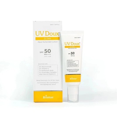 Brinton UV Doux D-Tan Aqua Sunscreen Lotion Enriched with Enriched 50ml