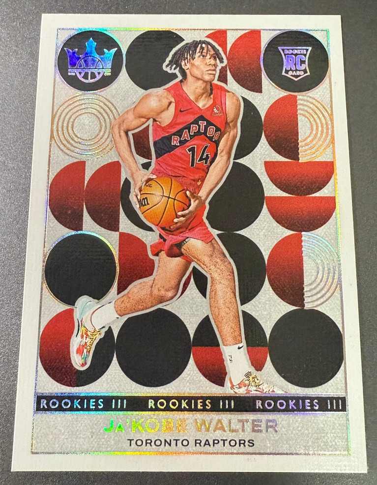 Ja'Kobe Walter 2024-25 Panini Court Kings Rookies III SP RC Toronto Raptors #177