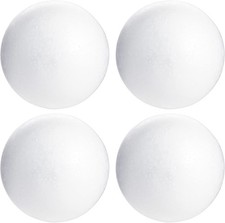 5-Inch White Foam Balls - 4 Pack for DIY Crafts  Floral Arrangements