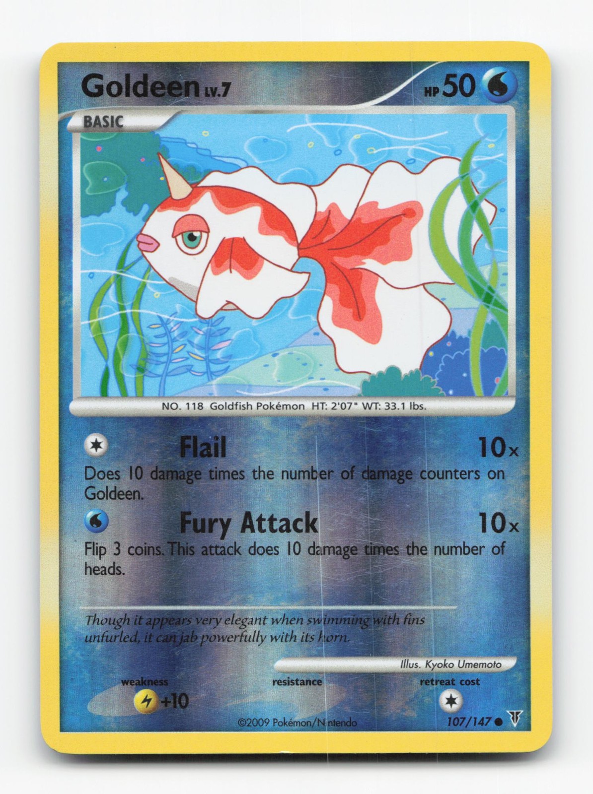 Pokemon TCG - Goldeen 107/147 MP Common Supreme Victors Reverse Holo