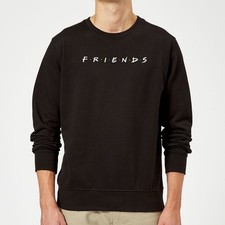 Image of Official Friends Logo Contrast Sweatshirt - Black - Adults Sweatshirt
