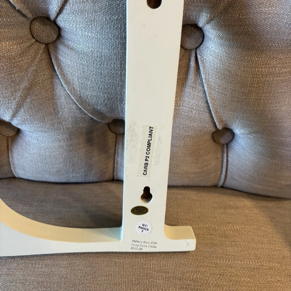 Pottery Barn Kids верхний регистр инициал L деревянная настенная буква белый цвет слоновой кости белый - Изображение 4 из 4