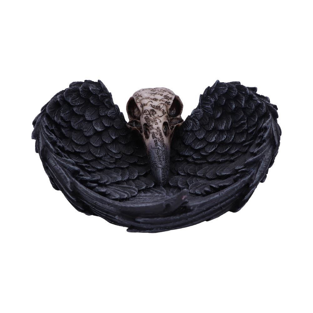 Edgar Allen Poe's Nevermore Raven Skull Trinket Holder Jewellery Dish