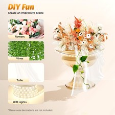 10pcs Gold Metal Flower Trumpet Vases Wedding Party Centerpieces Romantic Decor