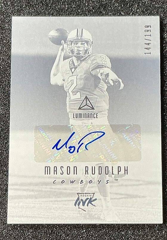 Mason Rudolph Panini Luminance Rookie Ink #RIMAS Blue