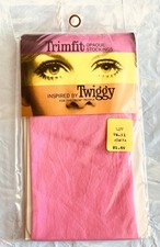 Trimfit Twiggy Stockings Pink Sz 9.5-11 New Old Stock