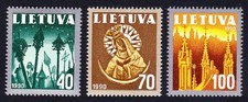 Christianity 3v Lithuania 1991 MNH SG#483-485 Sc#390-392