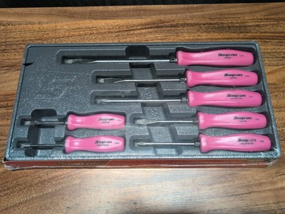 #ad Snap On Tools NEW SDDX70APP 7 Piece PINK Hard Handle Combination Screwdriver Set $399.99