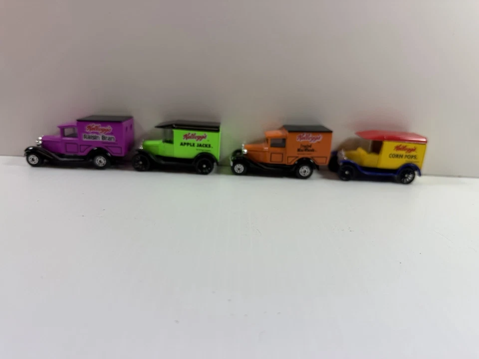 Set of 4 Kellogg's Cereals Matchbox Model A & Model T Ford Trucks - Image 2 of 4
