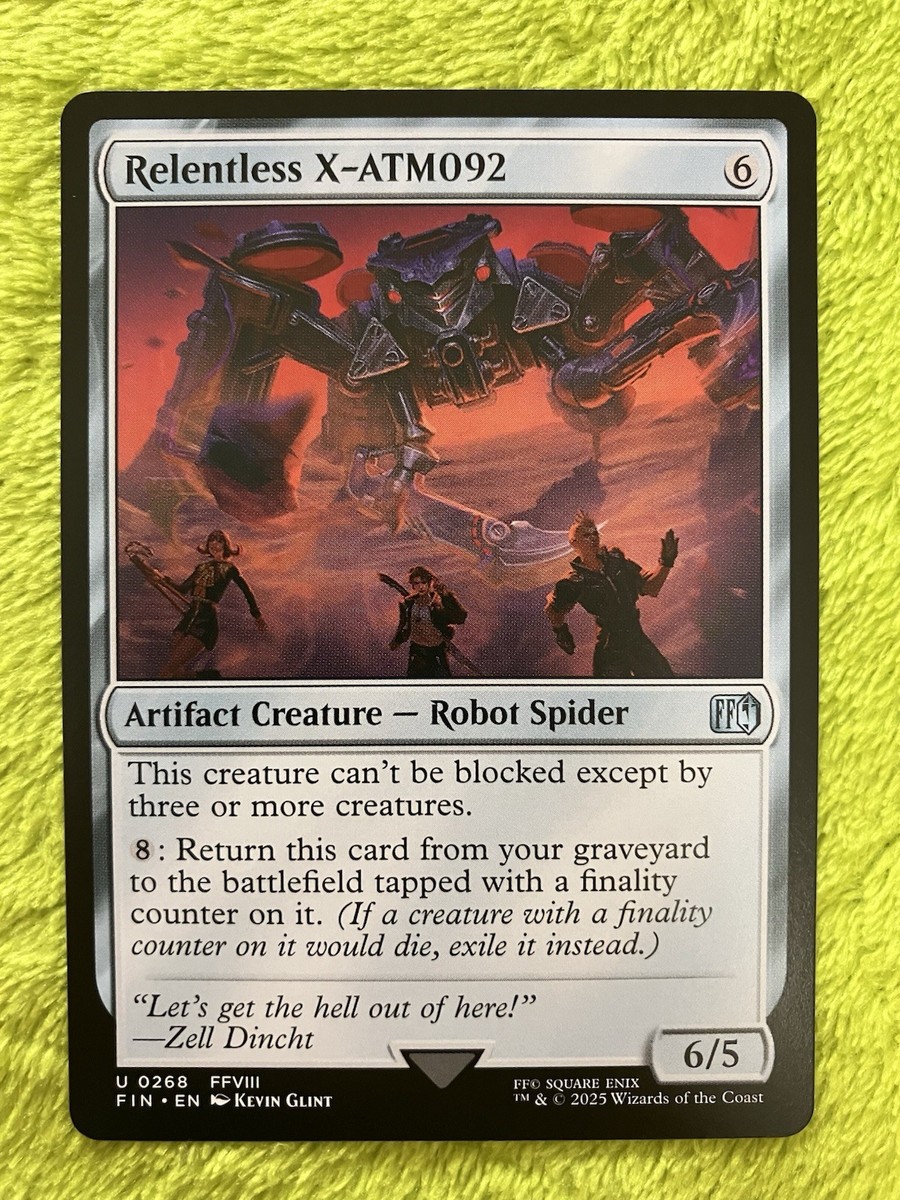 Relentless X-ATM092 0268 Uncommon Regular Final Fantasy Magic The Gathering  Card | eBay