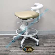 NEW UNUSED Adec 522 Dental Assistant's Stool in A-dec TAN Ultraleather Covering