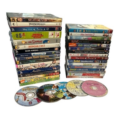 HUGE Kid & Family DVD Lot: Disney, Pixar, Spongebob, Transformers, Shrek & More!