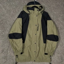 REI Gore-Tex Womens 3 in 1 Jacket Size 14 Olive Green Black Raincoat Goose Down