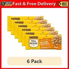 (6 pack) Nestle Toll House Butterscotch Baking Chips, Morsels, 11 oz Bag