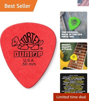 12-Pack Tortex Standard Picks .50MM   Snappy Attack & Grip for Guitarists