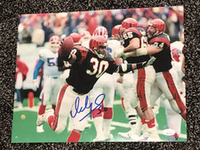 ICKEY WOODS #30 SIGNED 11x14 UNLV & CINCINNATI BENGALS RUNNING BACK SHUFFLE JSA