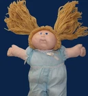CABBAGE PATCH DOLL - GOLDEN PIG TAILS - 1980's 16 INCH