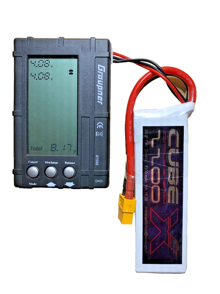 Prüfgerät für Empfänger- und Li-Akkus 2 - 6 S Balancer von Graupner 7598 - Bild 2 von 2