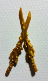 2-Lego Ninjago Ninja Kai Minifig GOLD DRAGON SWORDS Minifigure Weapons 2507