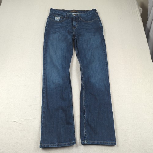 Cinch Jeans Mens 31x32 Blue Straight Western Dark Wash Silver Label