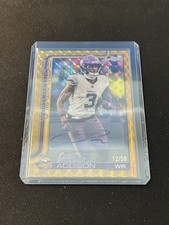 2025 Topps Chrome Football Jordan Addison Gold Geometric /50 Auto #BA-JA