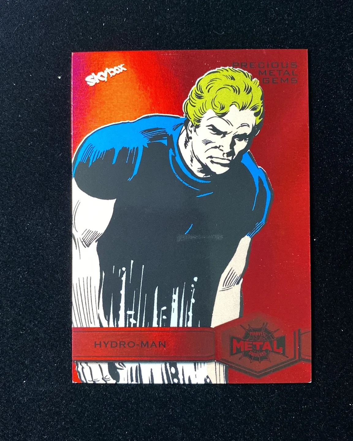 2021 Skybox Marvel Metal Universe Spider-Man PMG Red #134 Hydro-Man /100 AWGOG
