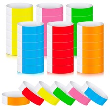 600 Pcs Colored Paper Wristbands Disposable Party Bracelets for Events