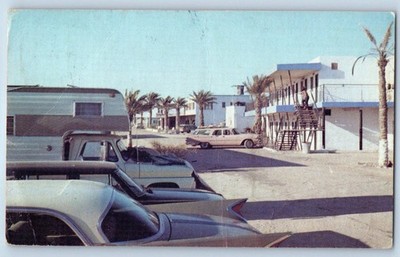 Puerto Penasco Sonora Mexico Postcard Main Street of Playa Hermosa c1950's