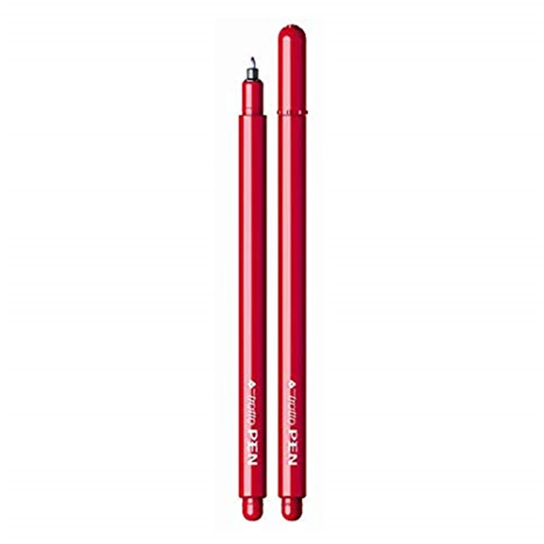 Confezione Pz 12 Pennarello Pen Metal Rosso Carminio