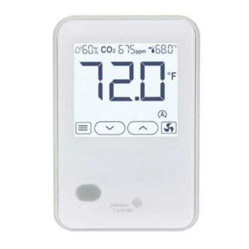 Johnson Controls NSB8BTN240-0 NS8000 Temp Sensor TEMP, SETPOINT DISPLAY, WHITE,