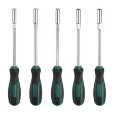 5Pcs Metric Nut Driver 5mm-8mm Bit Driver Socket Screwdriver Green/Blcak