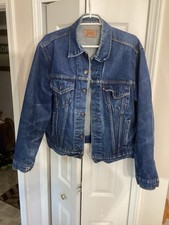 Vintage Levis Denim Jacket Mens 46 R Trucker USA Made 70506 0216 Jean Coat 90s