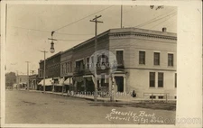 Rockwell City, Iowa IA Security Bank 1909 Original Vintage Real Photo RPPC