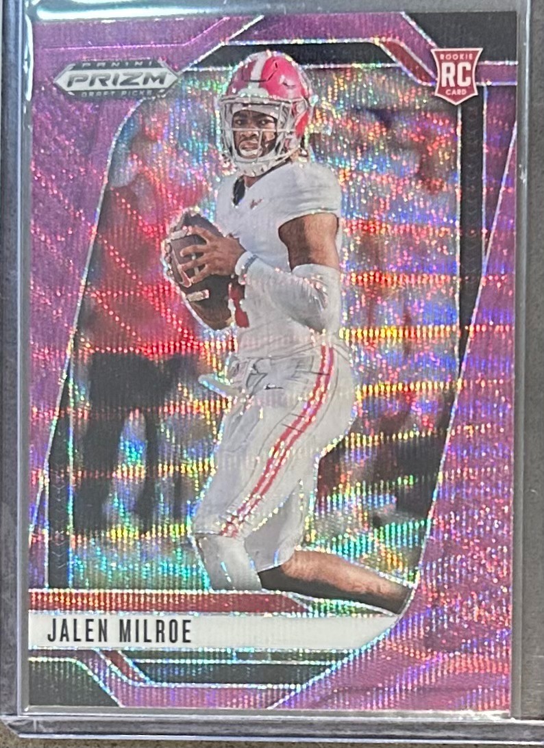2025 Panini Prizm Draft Picks - Jalen Milroe #5 Purple Wave Prizm (RC)