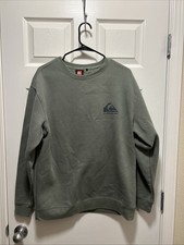 Vintage 2000s Quiksilver Sweatshirt Green Siz...